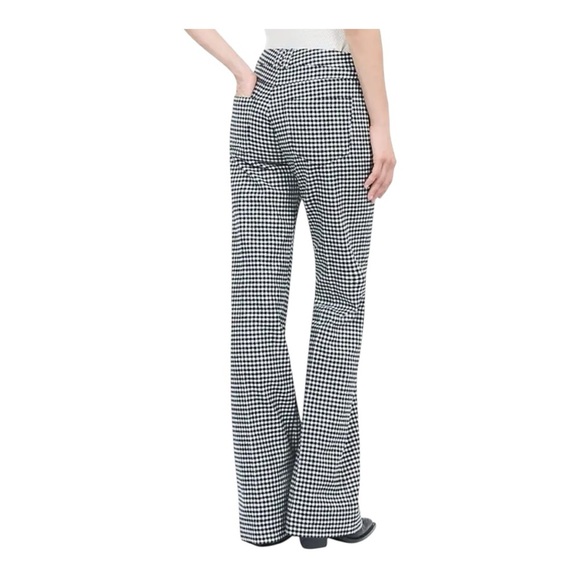 THE KOOPLES Check-Pattern Wool-Blend Trousers FR Size 36/US 4 NWT Black/White - Picture 3 of 15